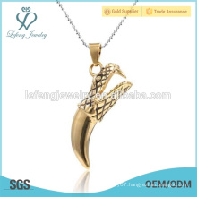 High quality special gift jewelry gold plated stainless steel necklace pendant for male